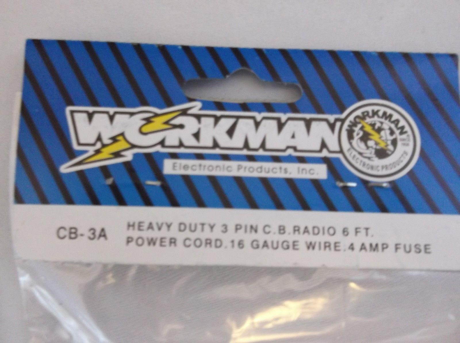 NEW 2 CB,HAM 3 PIN 6ft RADIO POWER CORD COBRA, GALAXY ALL THREE PIN RADIOS