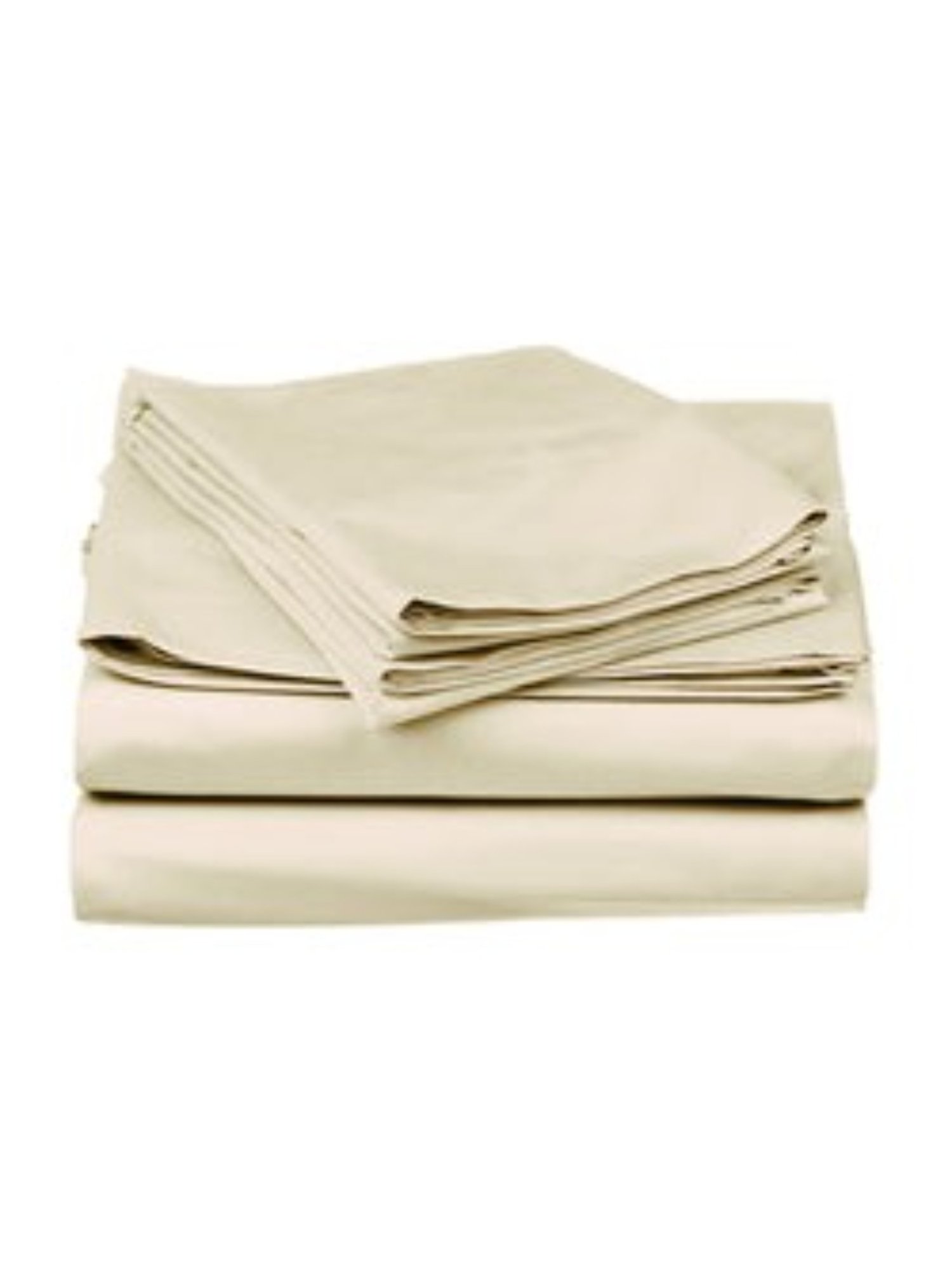 Stoa Paris Ivory Polyester 300 TC Date Night Single Bedsheet With Pillow Cover