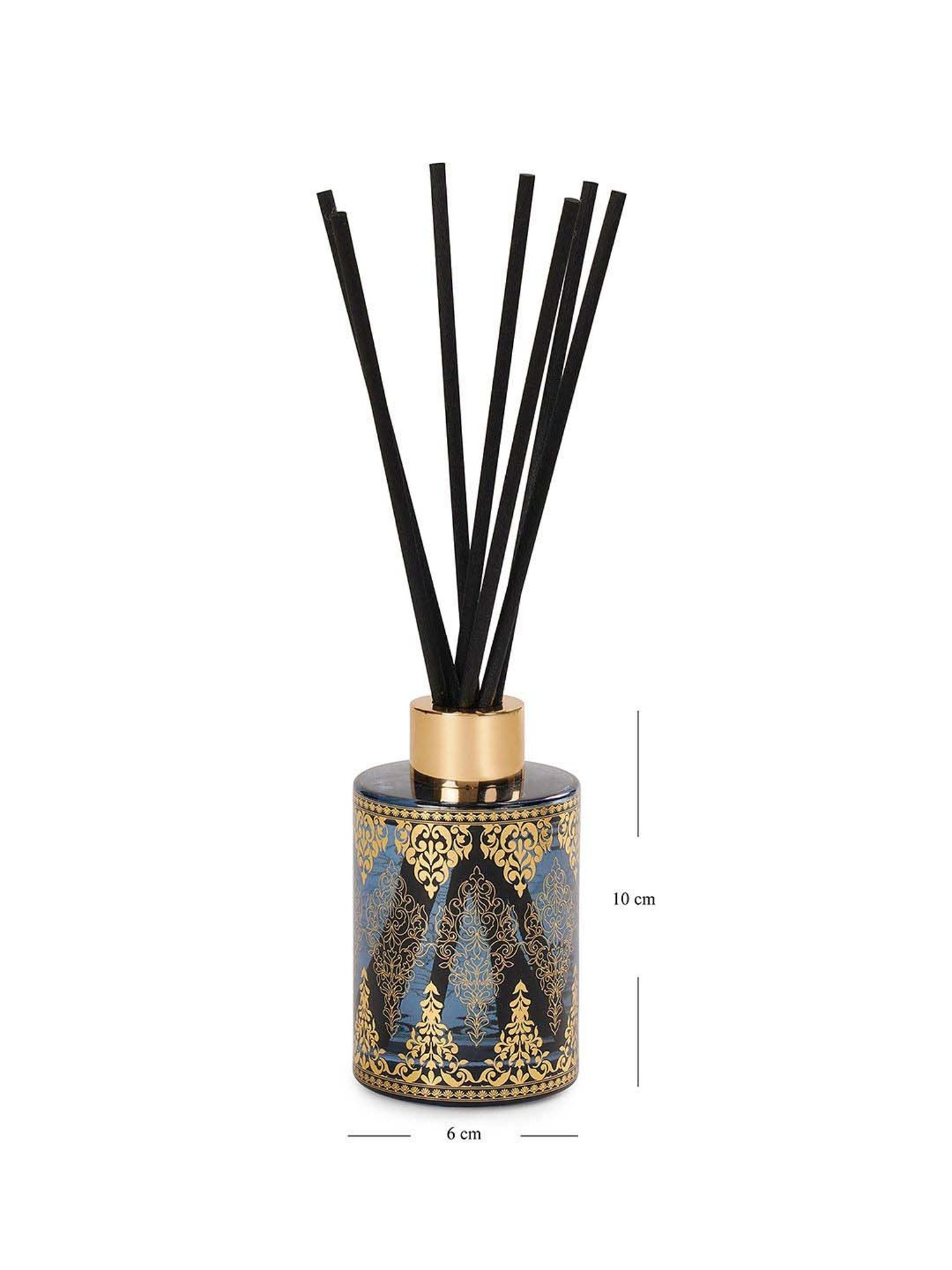 Pure Home and Living Blue Glass Midnight Jasmine Printed Diffuser (120ml)