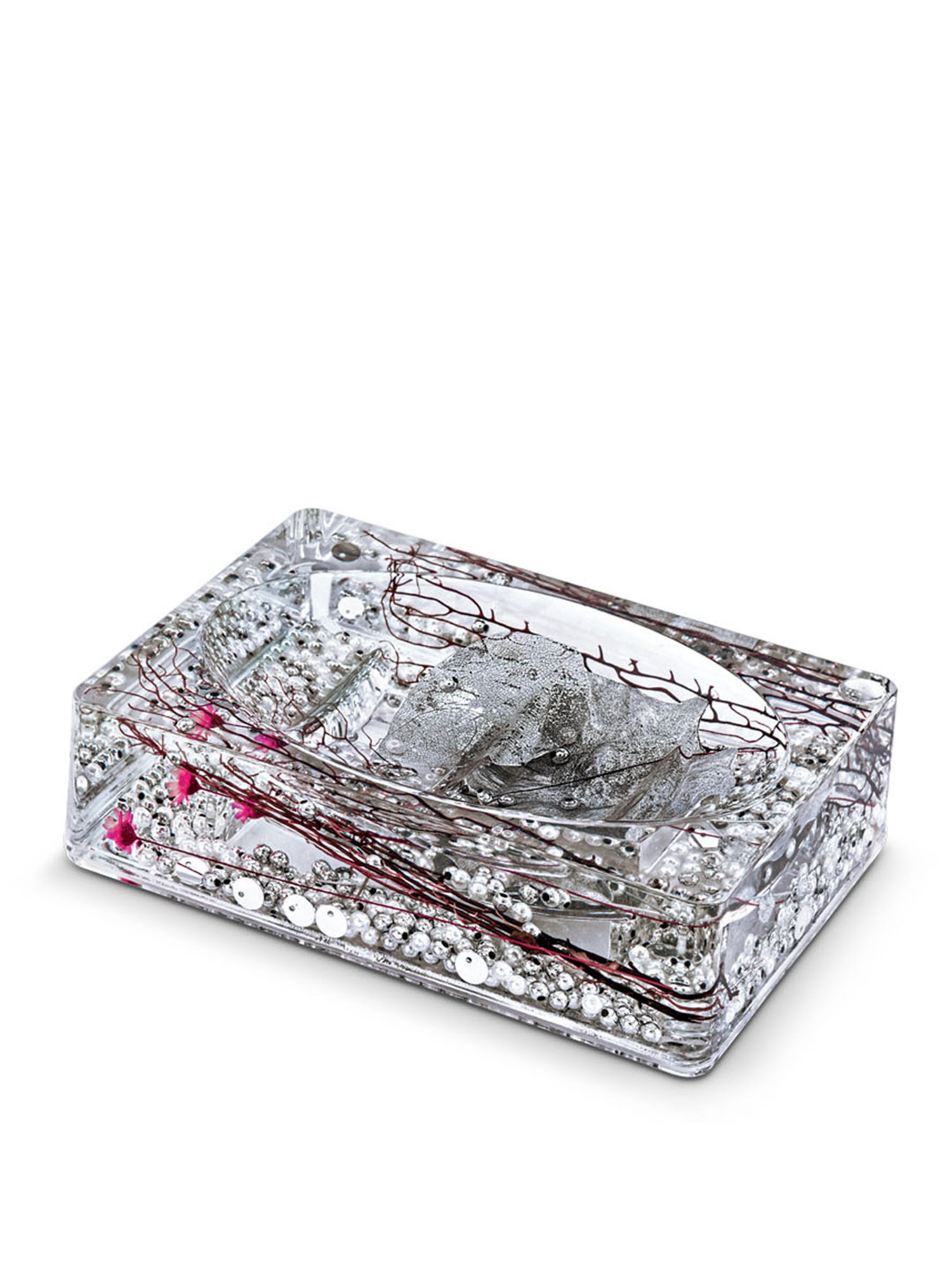 Freelance Silver Acrylic Set of 4 Bathroom Accessories