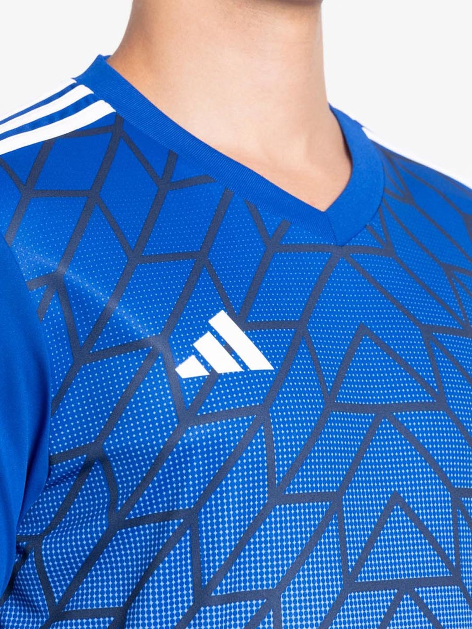 Adidas Bright Blue Slim Fit Printed Jersey