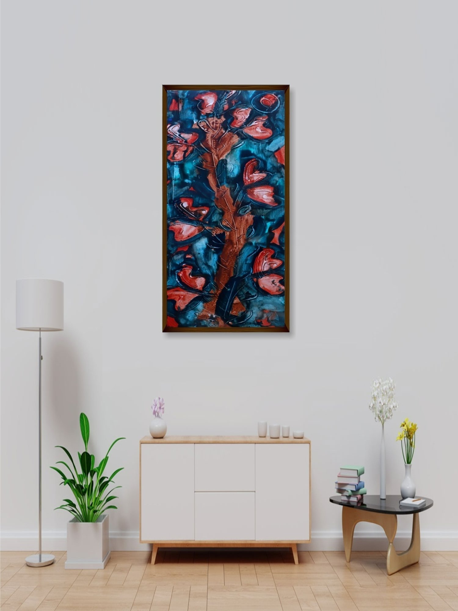 The Art House Abstract Multicolor Canvas Painting