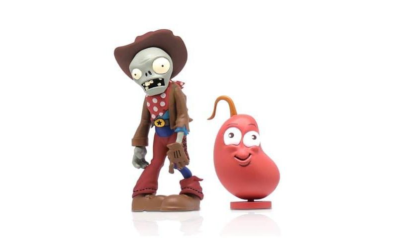 The Zoofy Group LLC Plants Vs Zombies 3" Figure 2-Pack: Cowboy Zombie & Chili Bean