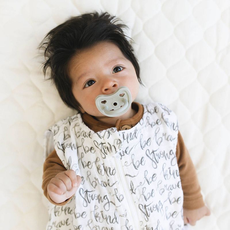 Bebe au Lait Natural 2 pk Rubber Pacifier - Gray - 0-3 Months