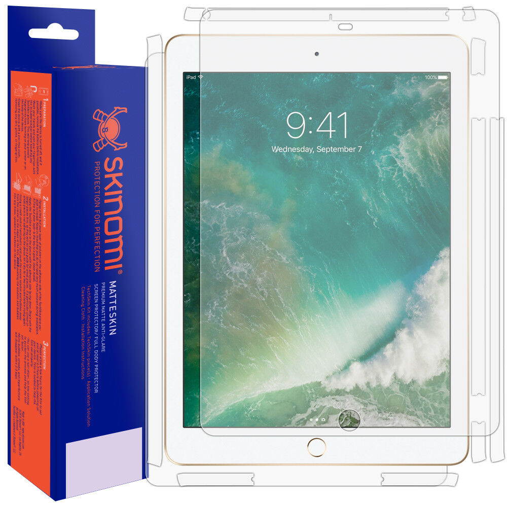 Skinomi MatteSkin Anti-Glare Full Body Skin Protector for Apple iPad (9.7",2017)