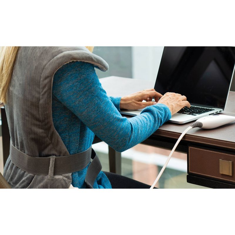 Pure Enrichment PureRelief XL Extra-Long Back and Neck Heating Pad - 29" x 24" - Gray