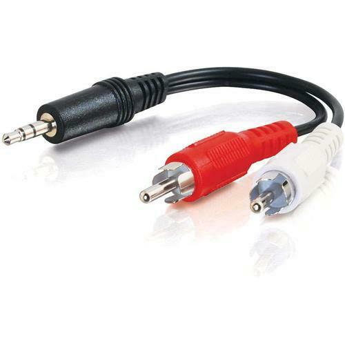 NEW C2G 39942 3ft Value Series One 3.5mm Stereo Male To Two RCA Y-Cable Audio