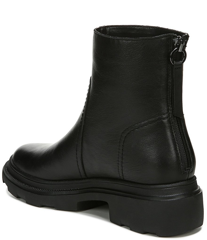 Naturalizer Joelle Waterproof Leather Lug Sole Block Heel Booties