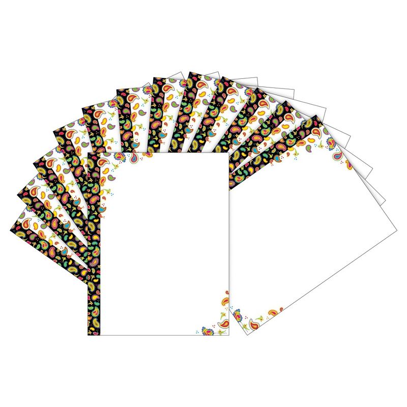 Barker Creek 2pk Printer Paper 100ct - Neon Paisley