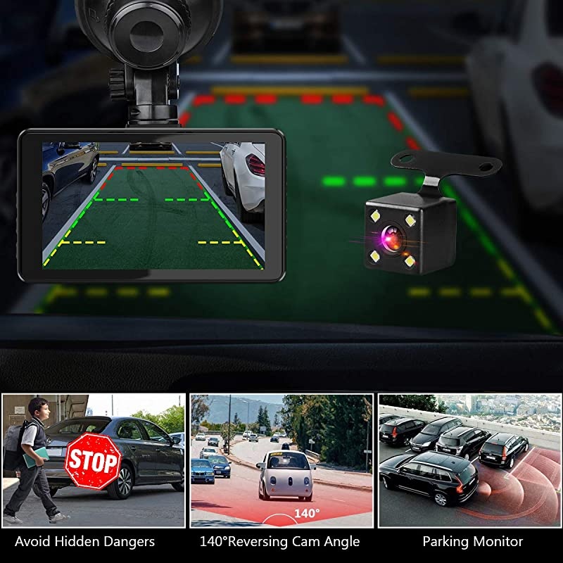 Camera for Cars, Super Night Vision Cam Front and Rear with 32G SD Card, 1080P FHD DVR Car board Camera with G-Sensor, WDR, Parking Monitor, Loop Recording, Motion Detection ?2021 New?