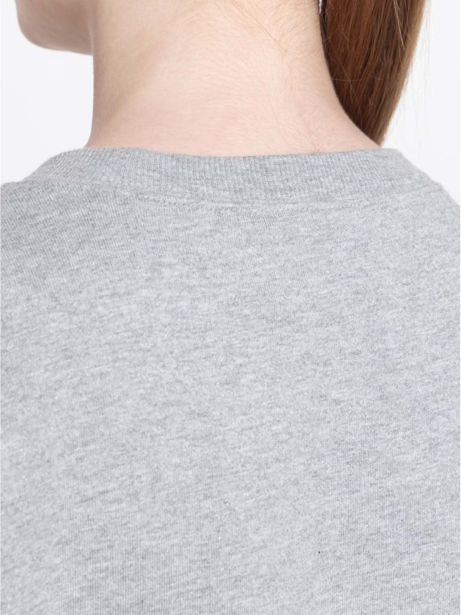 Adidas Originals Grey Cotton Oversized T-Shirt