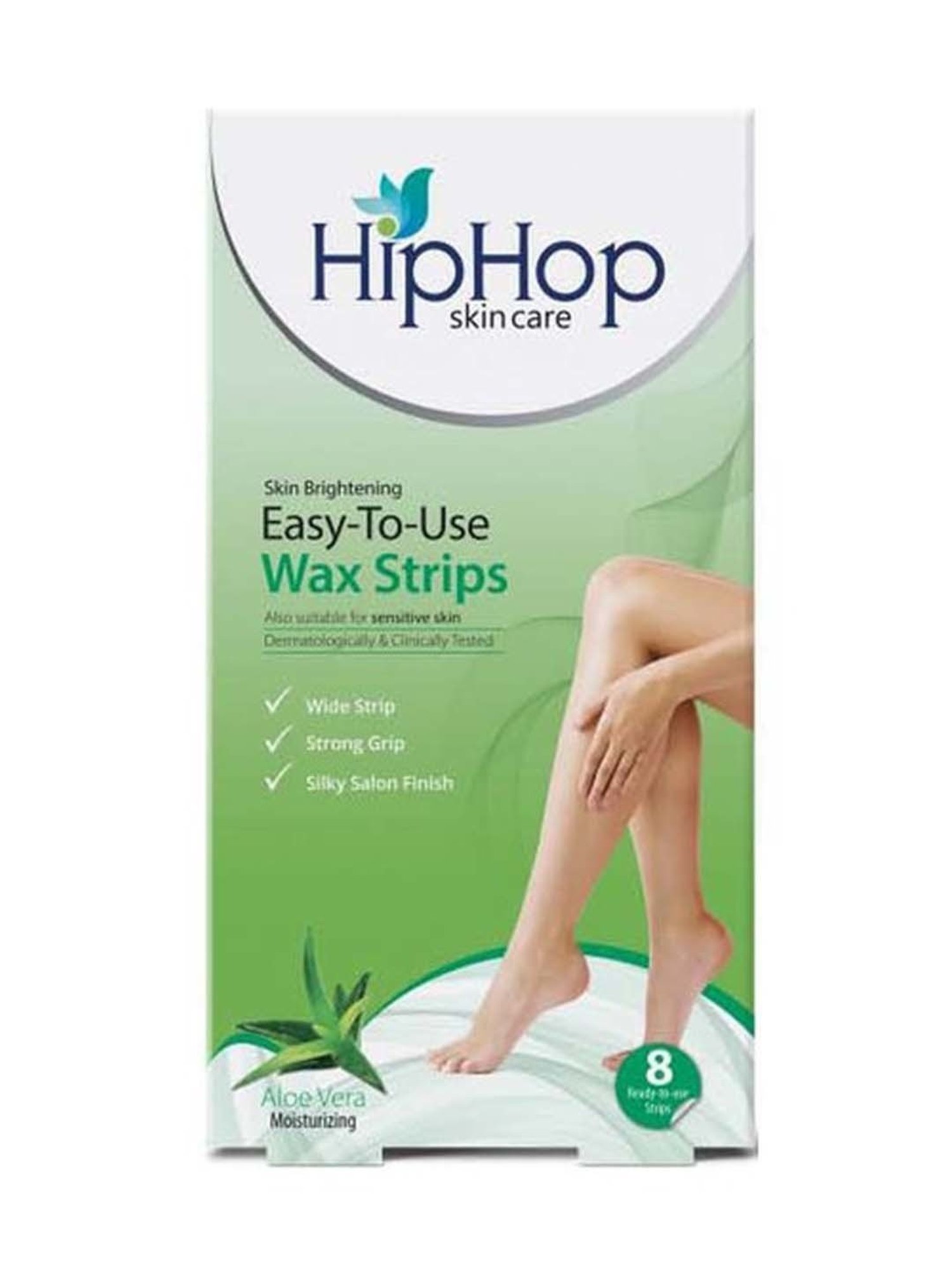HipHop Skincare Body Wax Strips with Argan Oil & Aloe Vera - 8 Strips