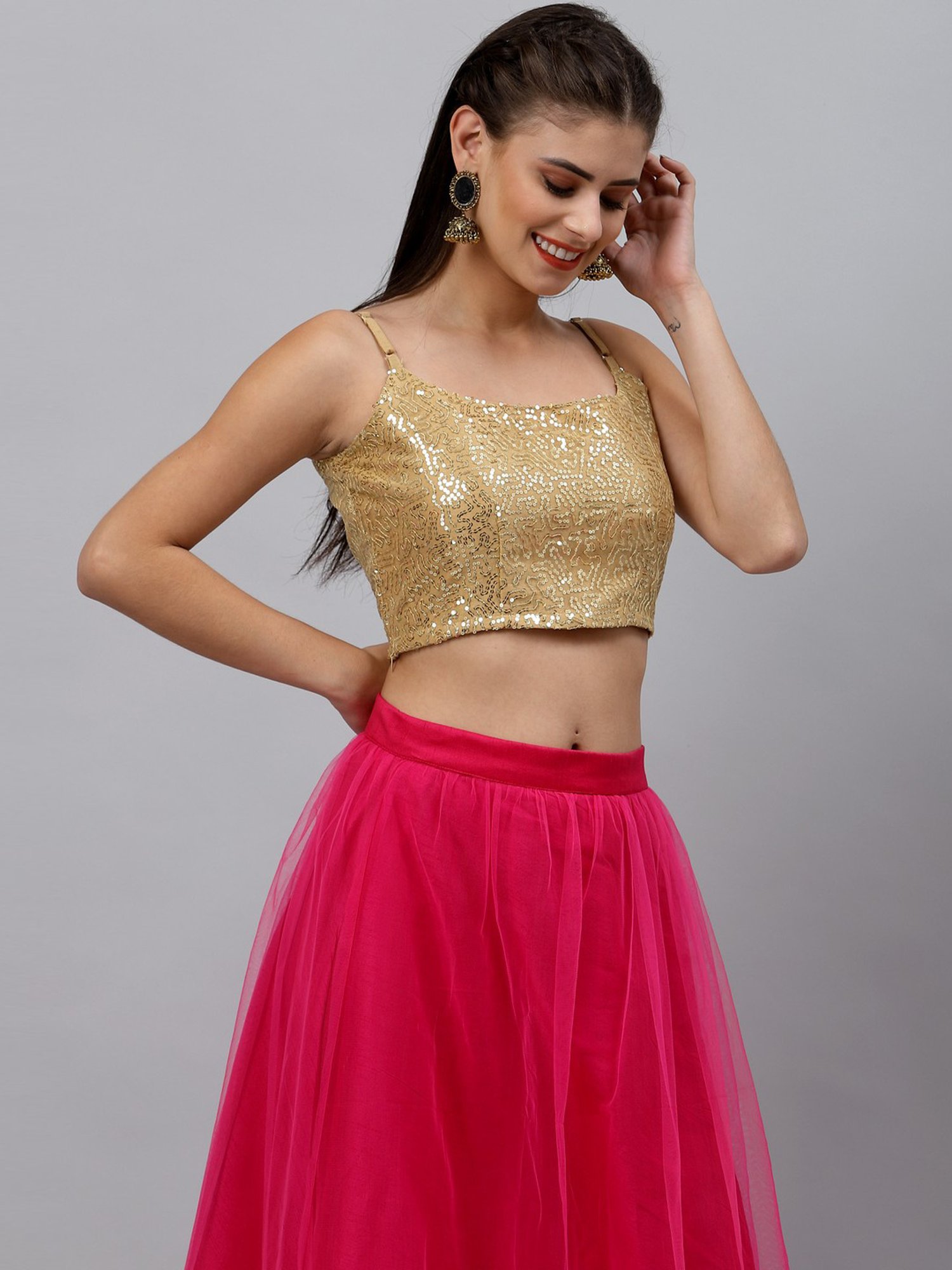 studiorasa Golden Embellished Choli