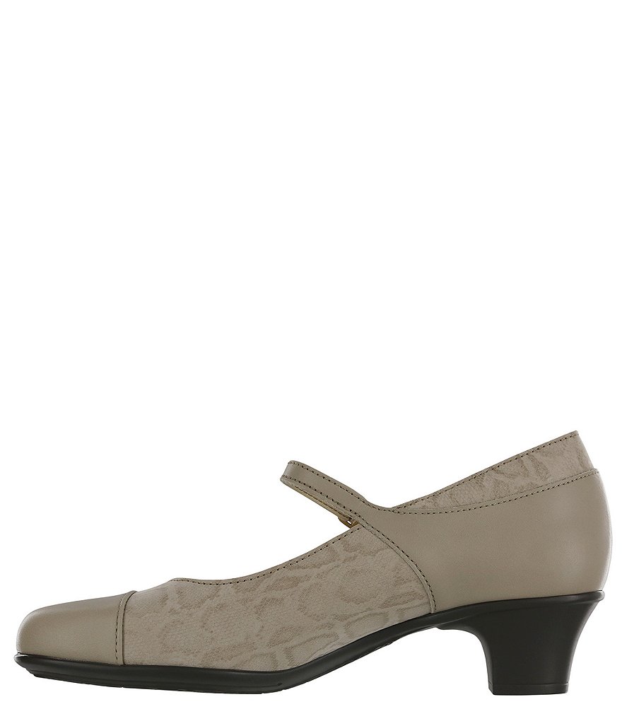 Sas Isabel Leather Block Heel Mary Jane Pumps