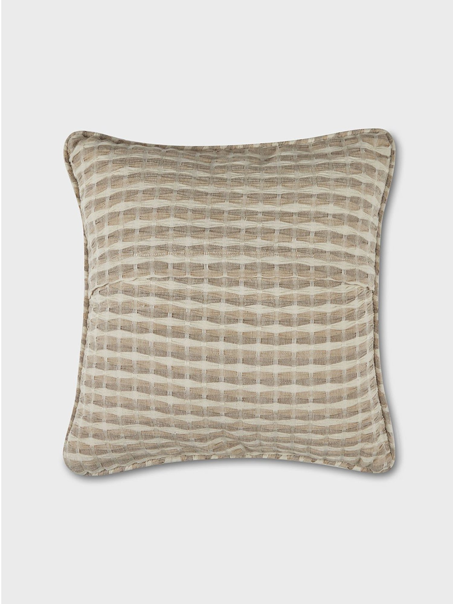 Fabindia Natural Deepali Cotton Woven Cushion Cover 30X30