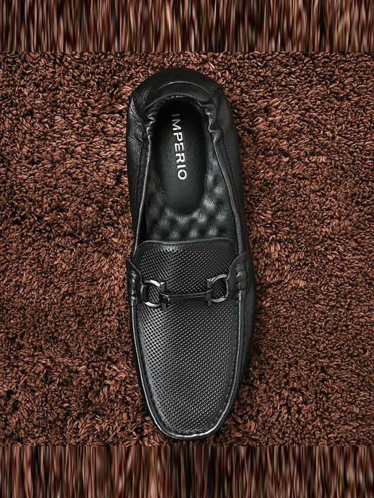 Imperio by Regal Men's Black Casual Loafers