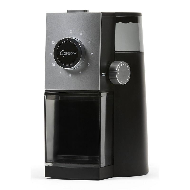 Capresso Coffee Disk Burr Grinder Grind Select – Black/Silver 597.04"