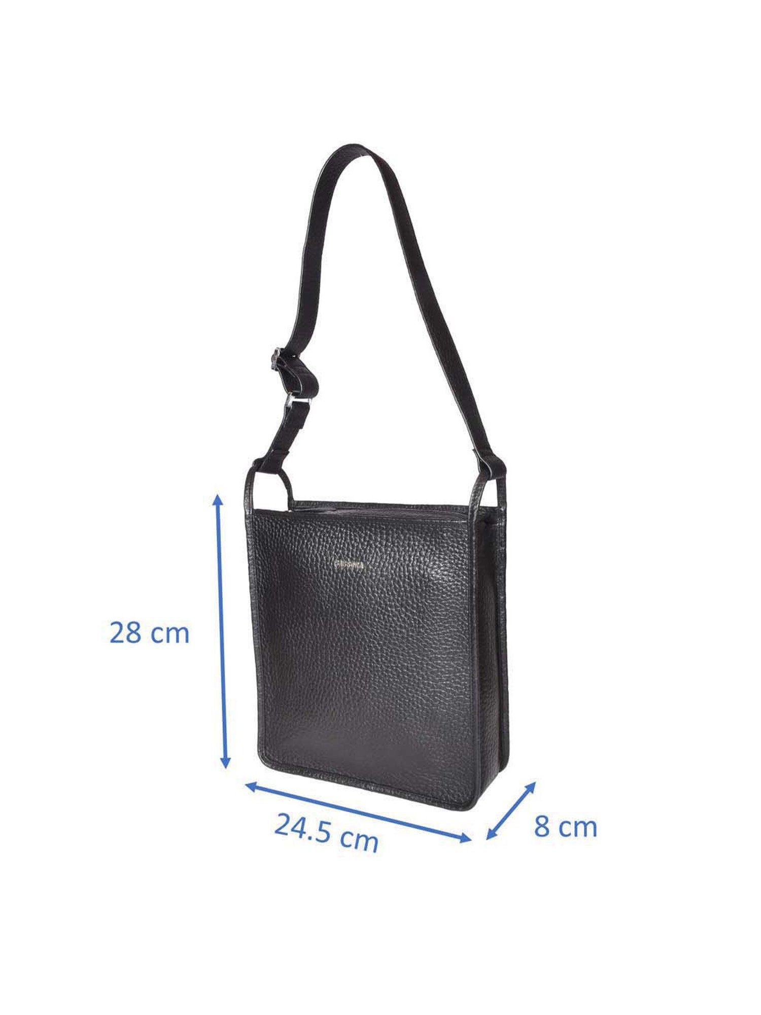 SASSORA Black Solid Medium Sling Handbag