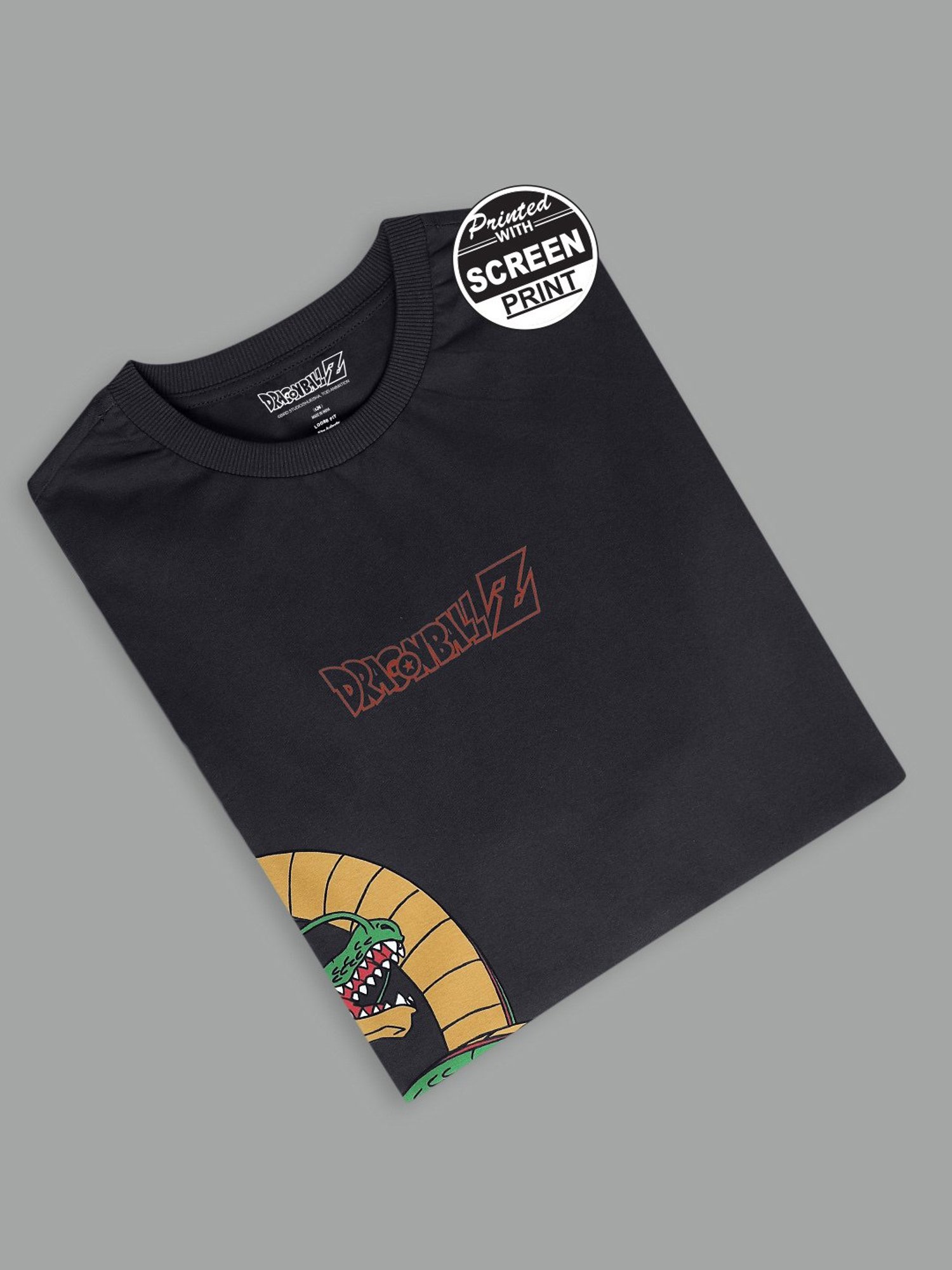 Free Authority Grey Loose Fit Printed T-Shirt