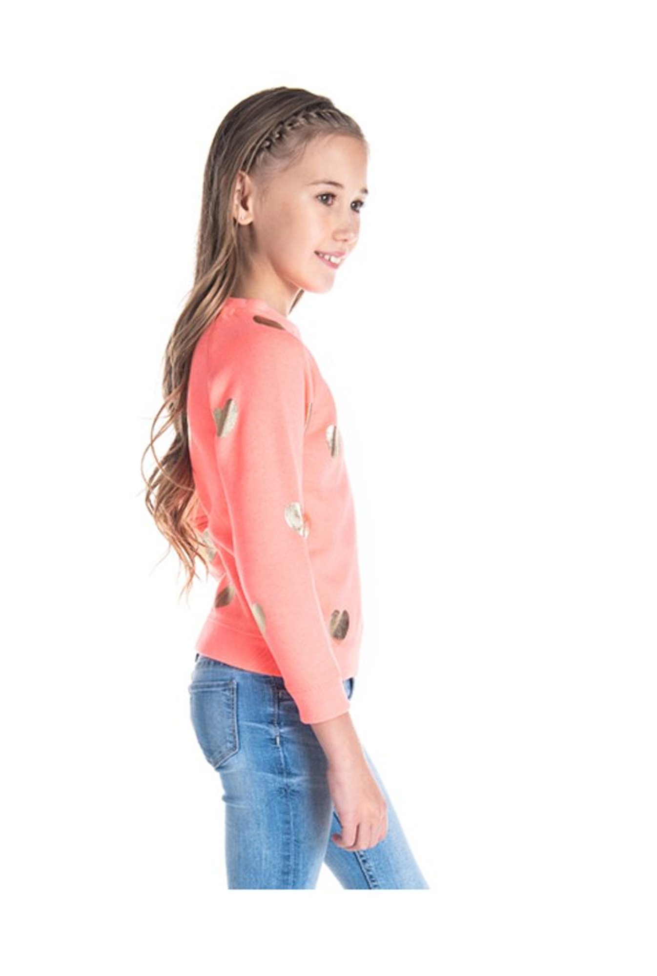 Cherry Crumble by Nitt Hyman Kids Light Orange Printed Sweatshirt