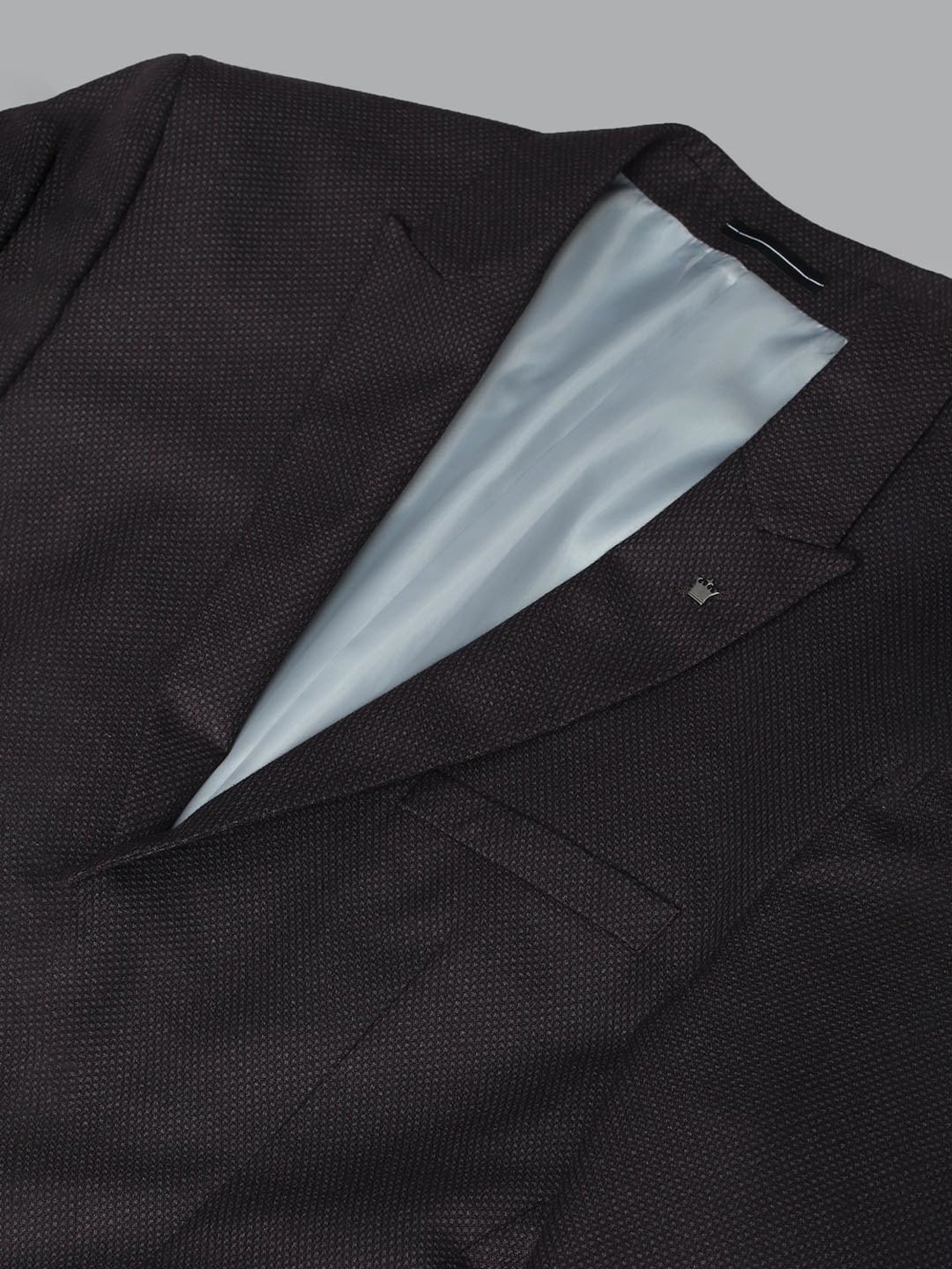 Louis Philippe Black Slim Fit Texture Blazers