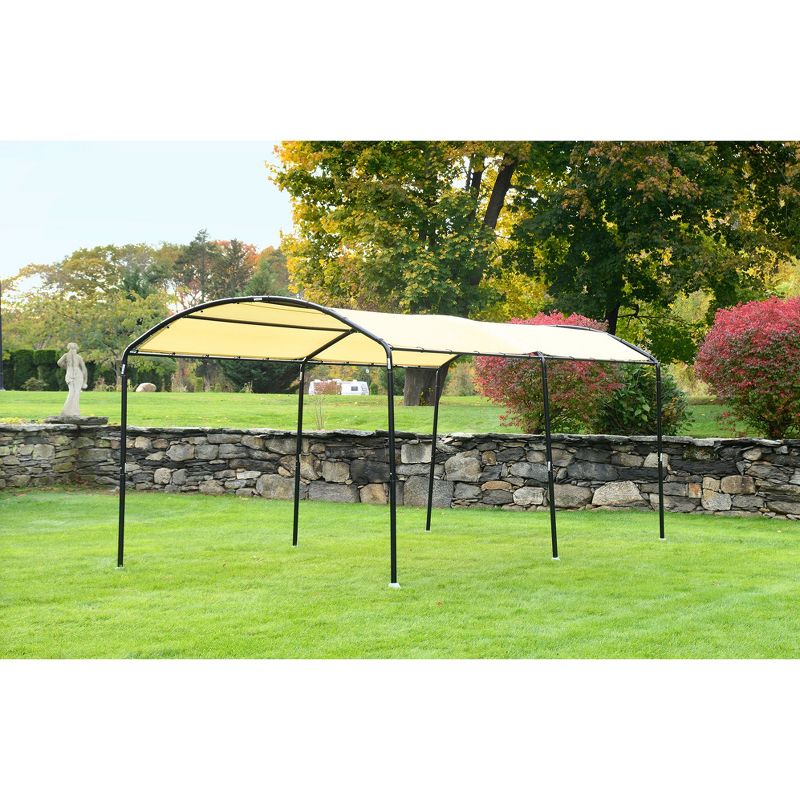 Caravan Canopy Domain 10 x 20 Foot Straight Leg Instant Canopy Tent Set, Black