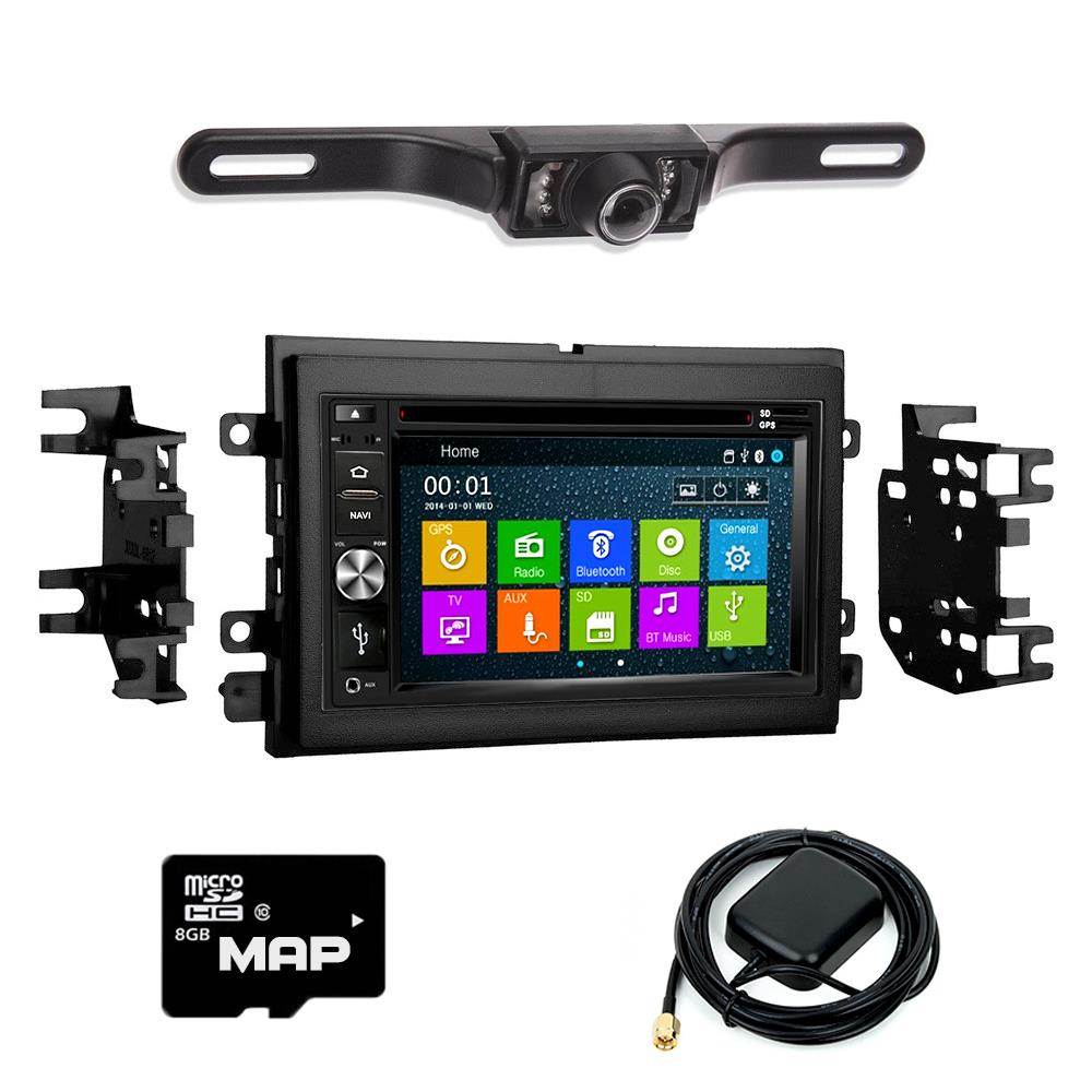 Otto Navi In Dash Navigation System DVD GPS Navigation Multimedia Radio and Kit for Mercury Monterey 2004-2007 with Back up camera and extra
