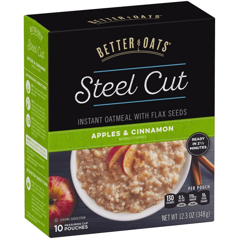 Better Oats Apples & Cinnamon Steel Cut Oats - 12.3oz