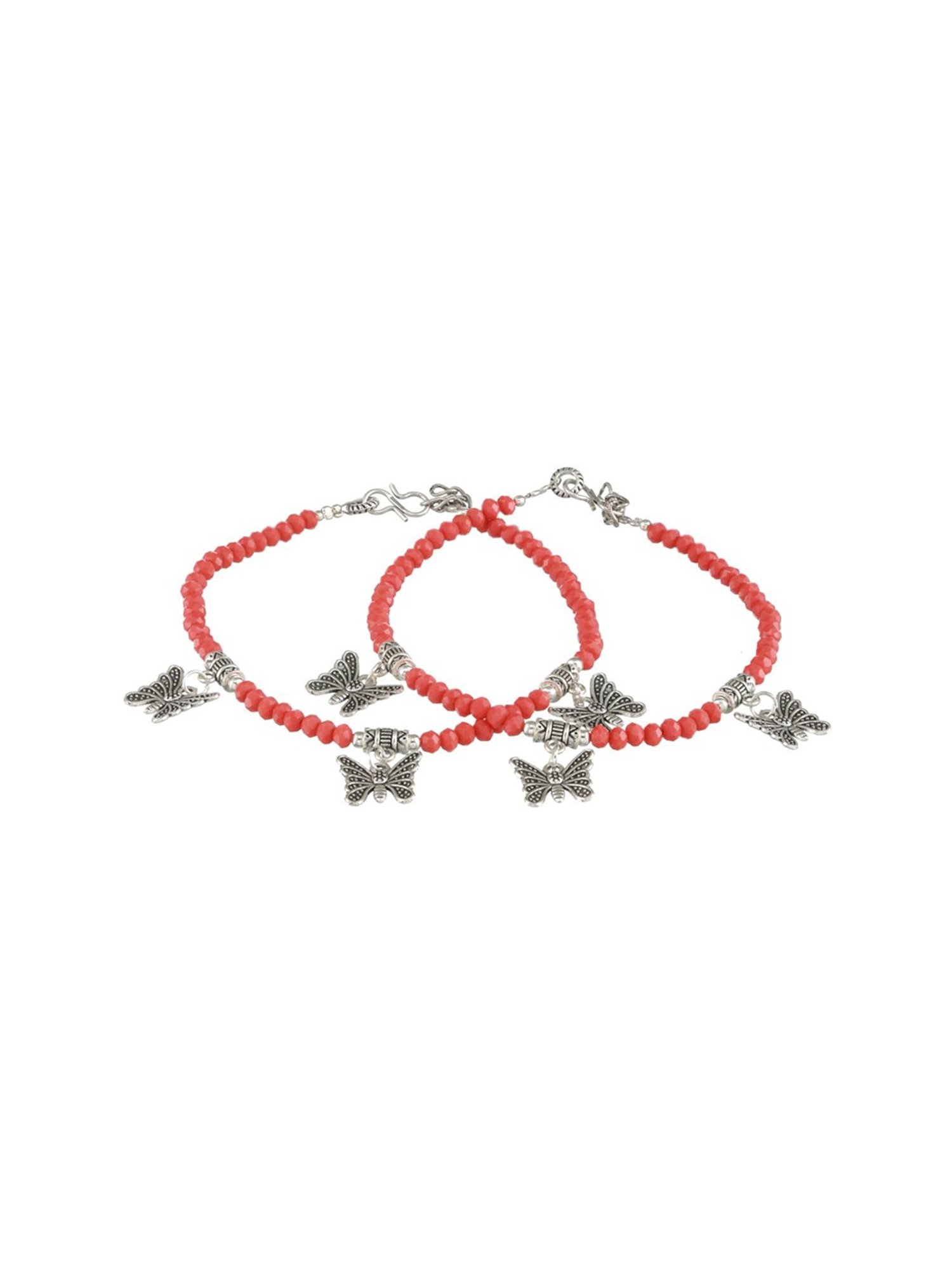 Abdesigns Gold-Plated Handpaint Wedding Doli Barat Bridal Anklets