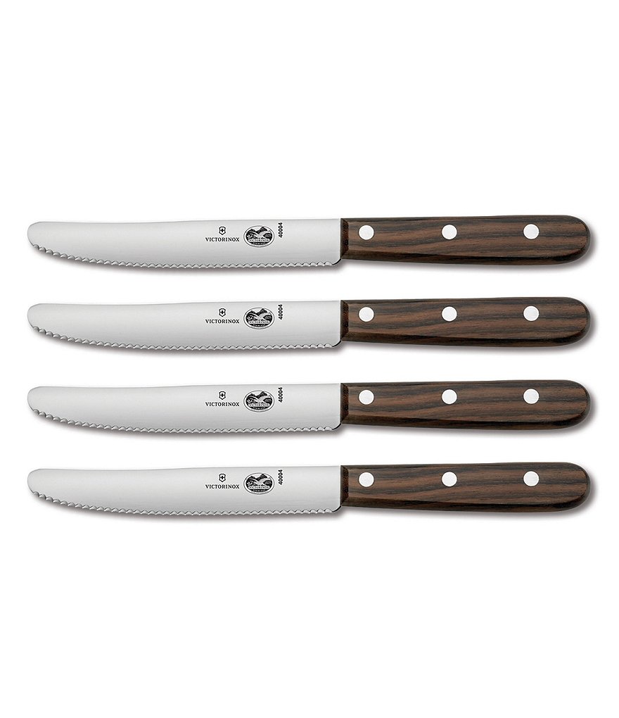 Victorinox Swiss Army 4-Piece Rosewood Steak Knife Set