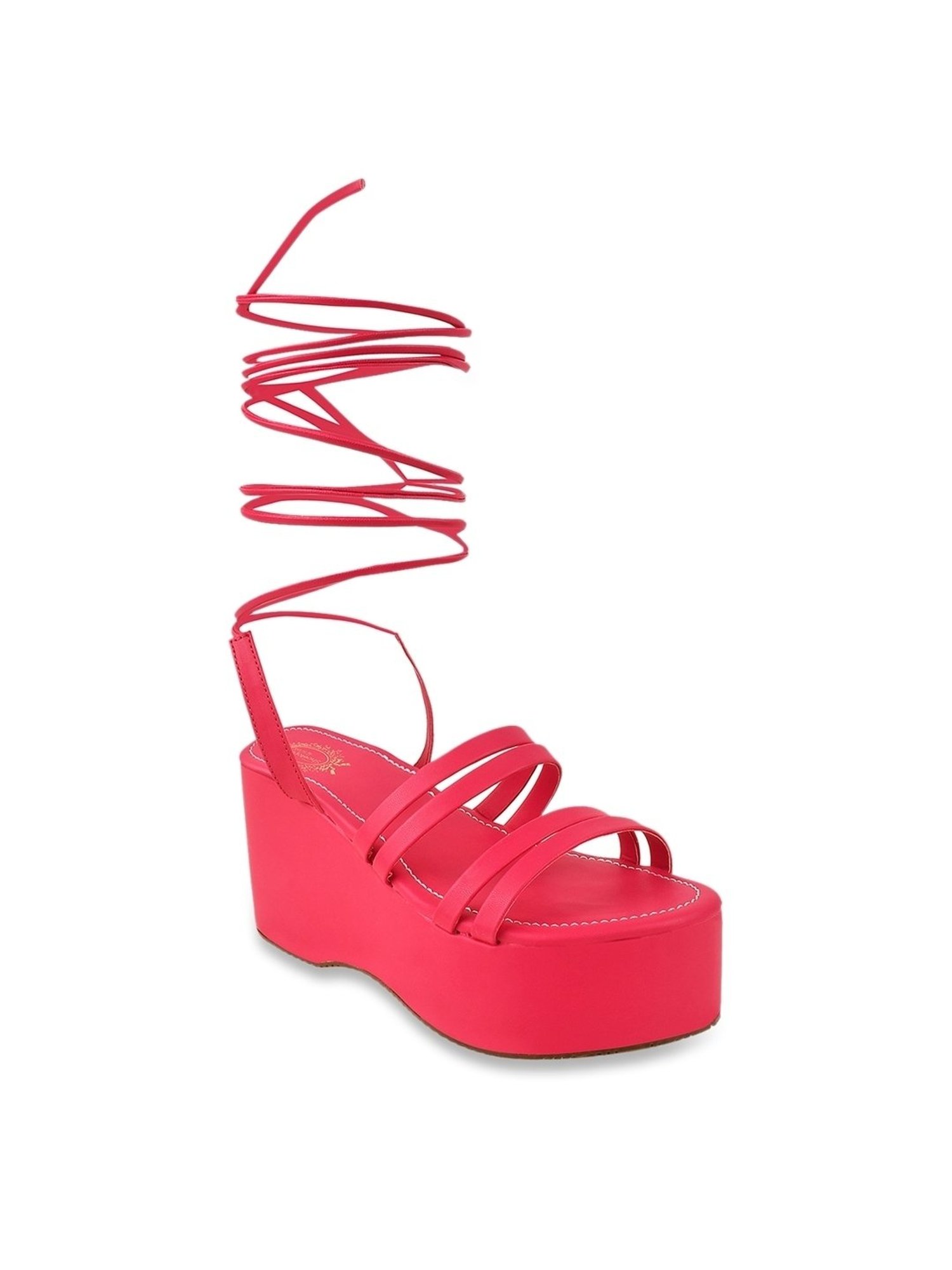 Shoetopia Women's Pink Gladiator Sandals
