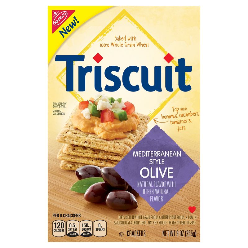 Triscuit Mediterranean Style Olive Crackers - 9oz