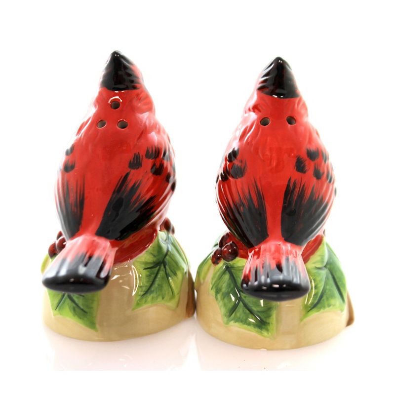Tabletop Crimson Cardinal Salt & Pepper Christmas Bird Burton & Burton  -  Salt And Pepper Shaker Sets