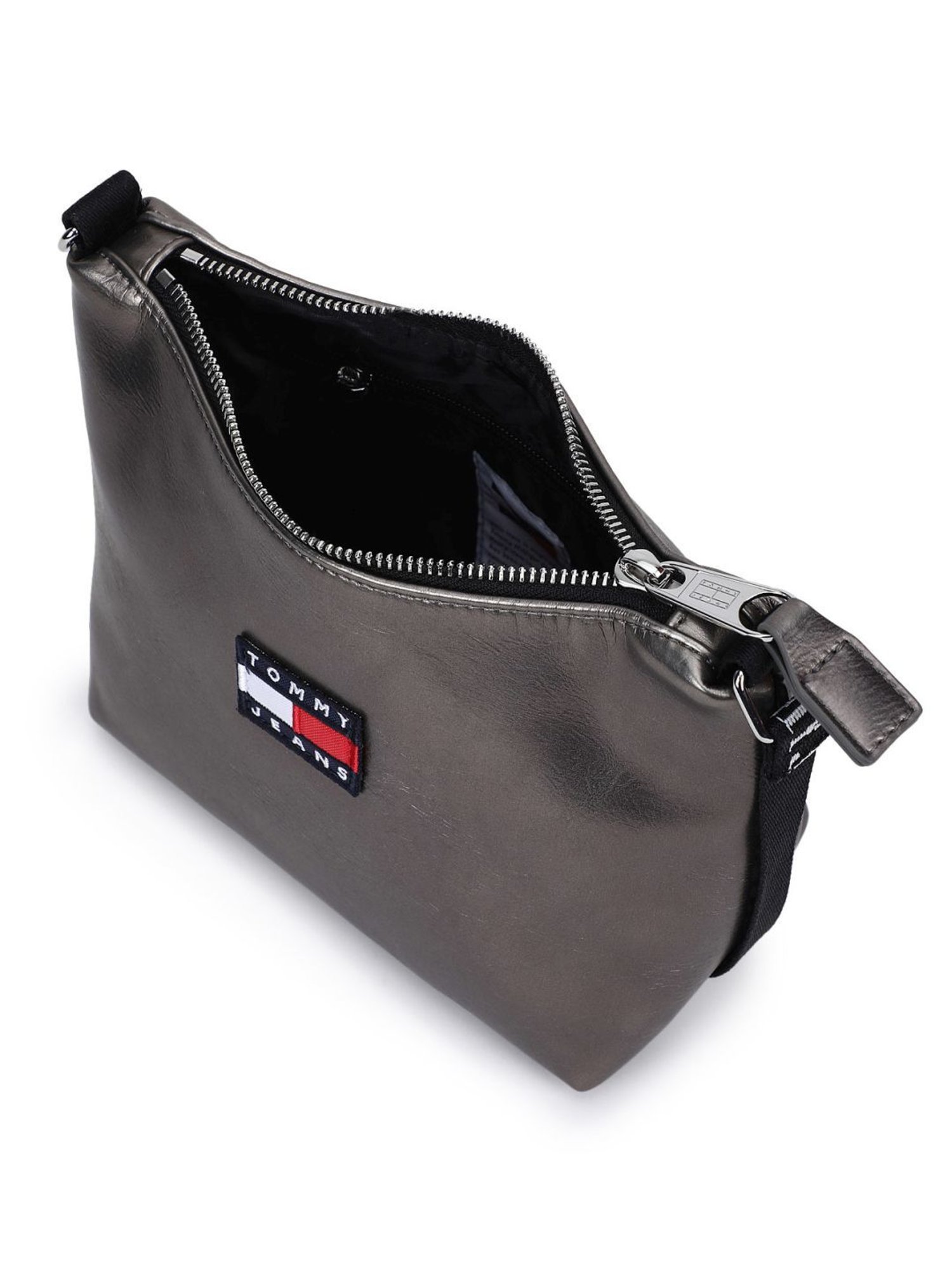 TOMMY HILFIGER Gunmetal Heritage Medium Shoulder Bag