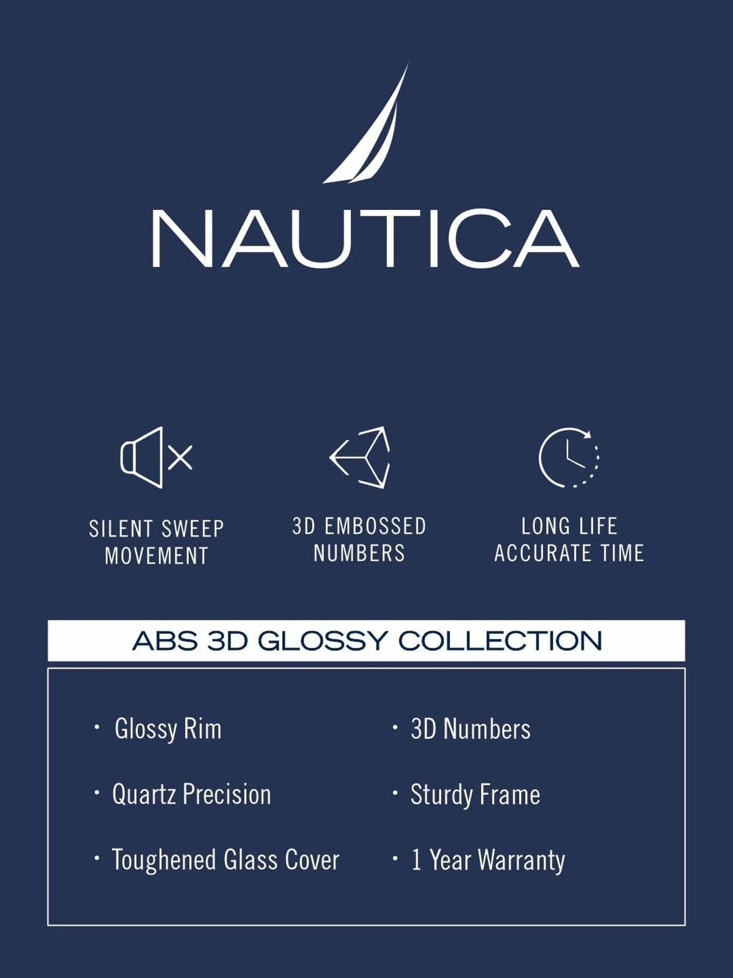 Braun Black Classic Large Analog Wall Clock With Silent Sweep Movement