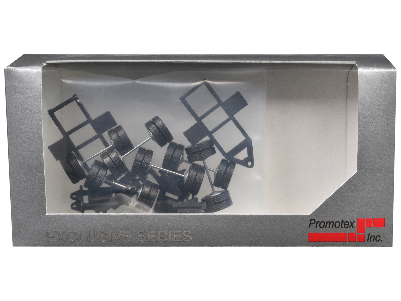 Lowboy Tri-Axle Booster with Integrated Rear Axle and Fenders (2 Sets) 1/87 (HO) Plastic Model by Promotex