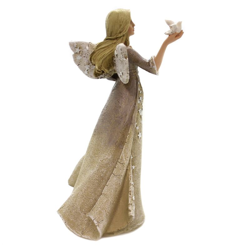 Figurine 8.75" Angel With Dove In Hand Bereavment Sympathy Caring  -  Decorative Figurines