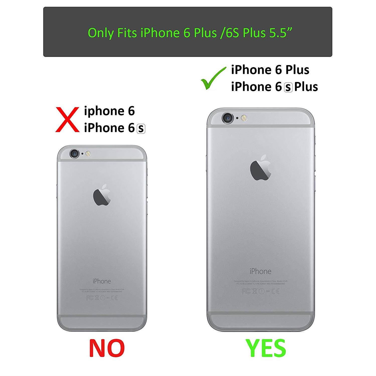 Navor Detachable Magnetic Wallet Case & Universal Car Mount Compatible for iPhone 6 Plus/ 6s Plus [RFID Theft Protection] JOOT-1L Series - Black