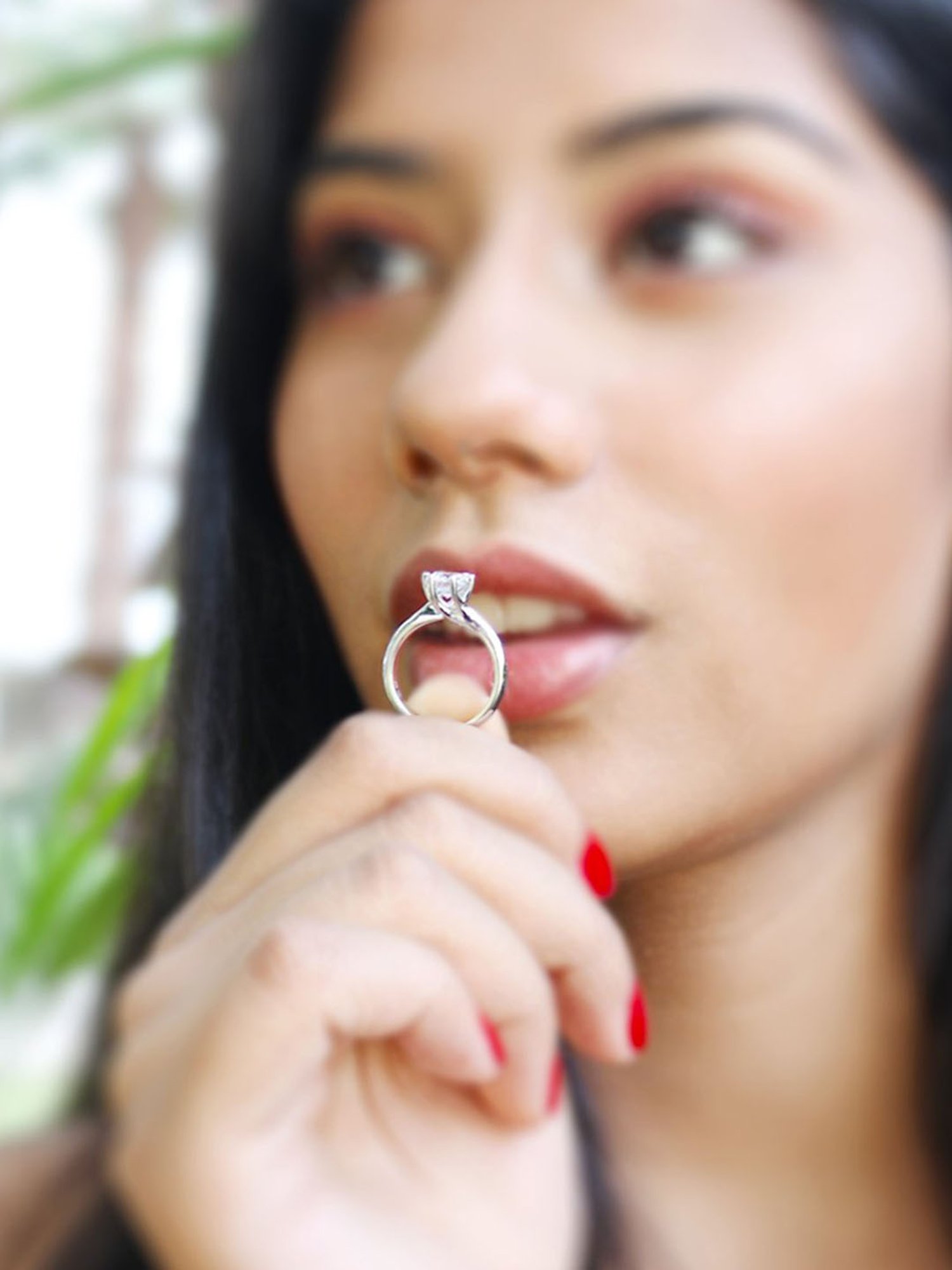 925 Silver 2 Carat Solitaire American Diamond Six Prong Love Ring for Women & Girls