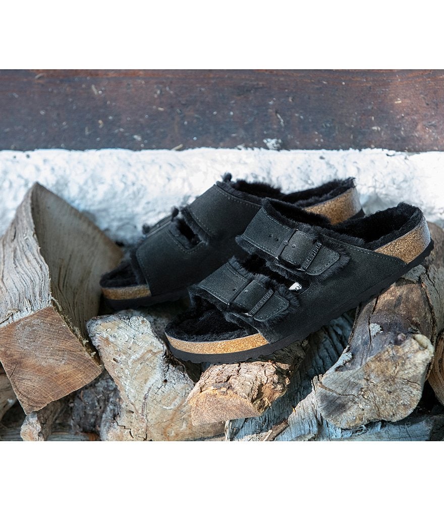 Birkenstock Women's Arizona Suede Shearling Sandals