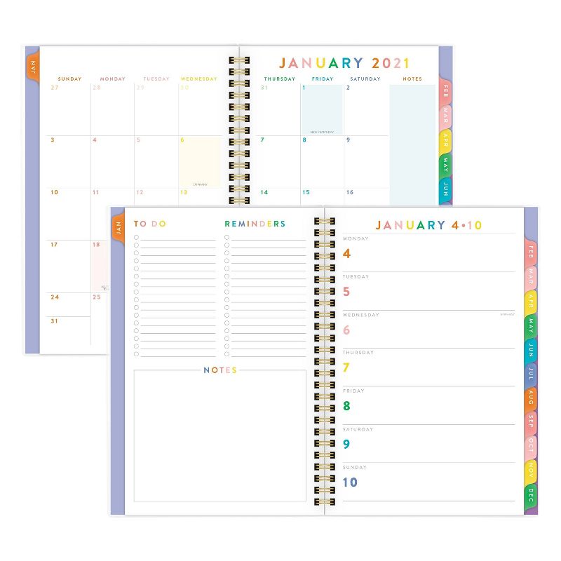 2021 Planner 5.5" x 8.5" CYO Purple Color Block - Atlantic-Pacific