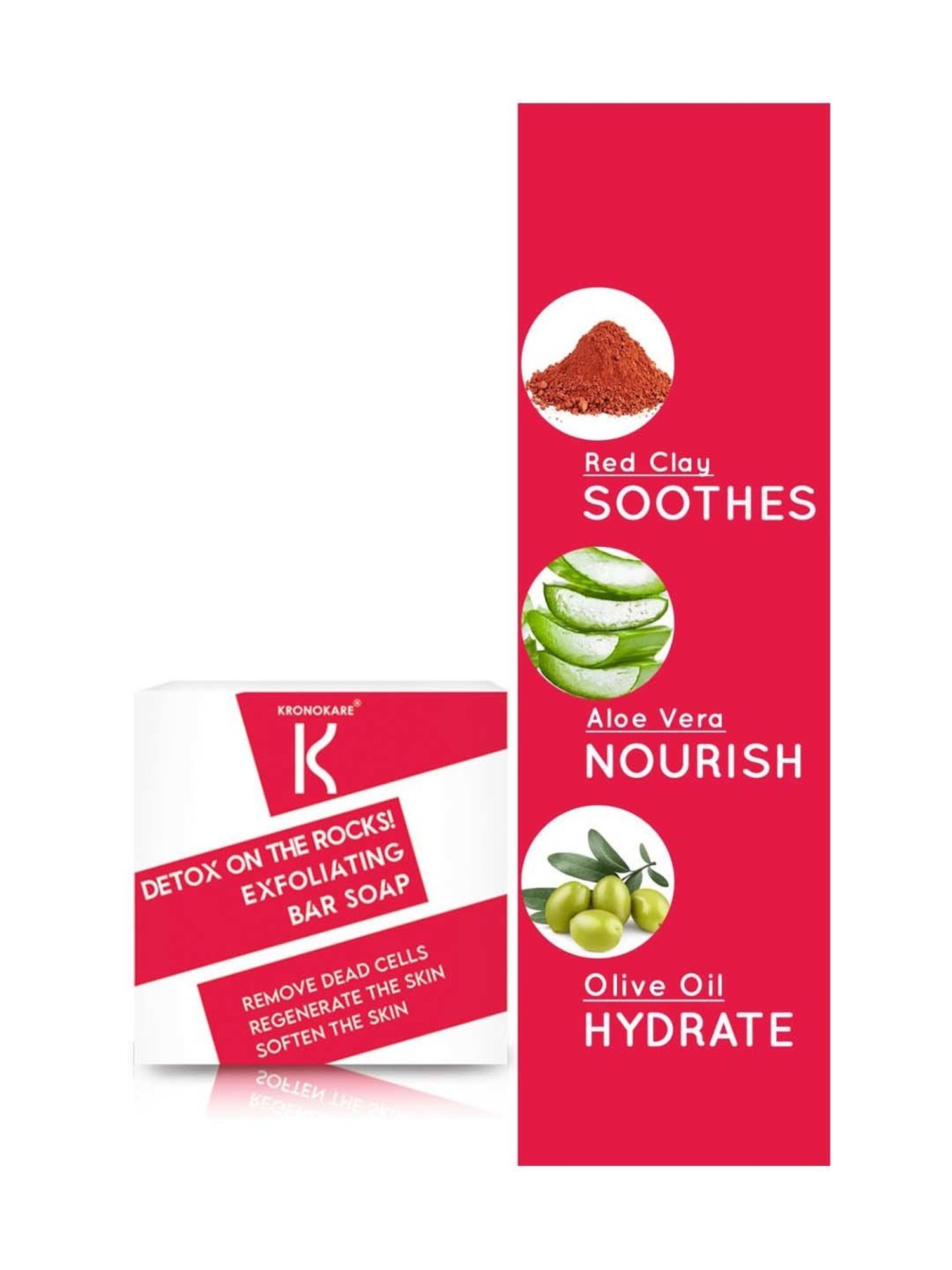 Kronokare Detox On The Rocks Exfoliating Bar Soap - 100 gm