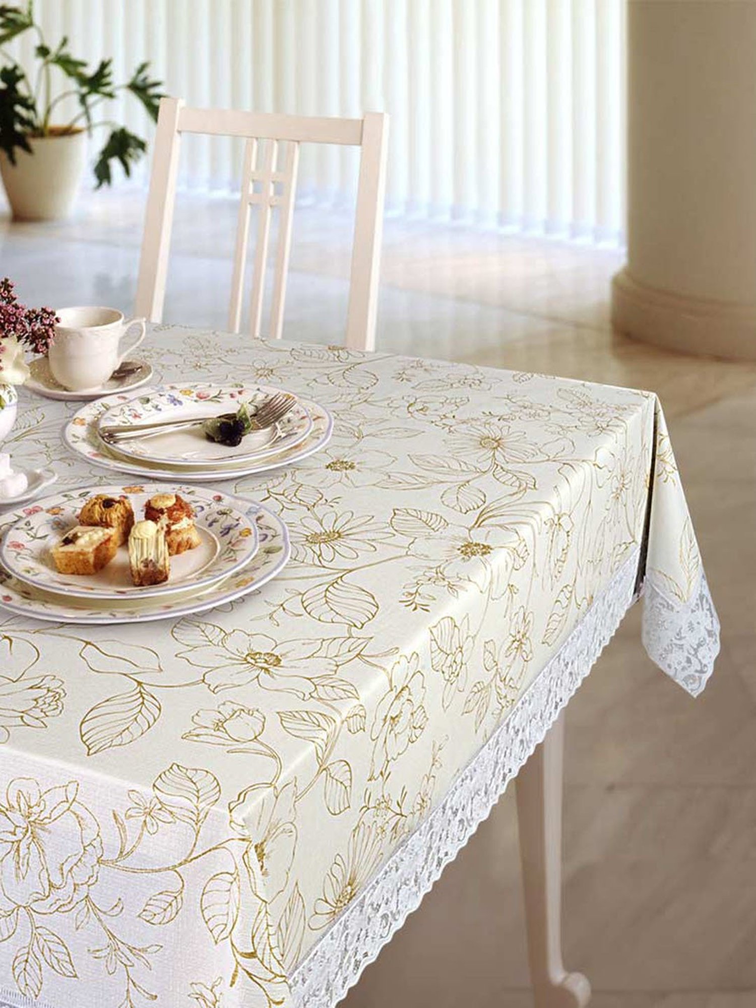 Freelance White PVC Set of 1 Table Cloth