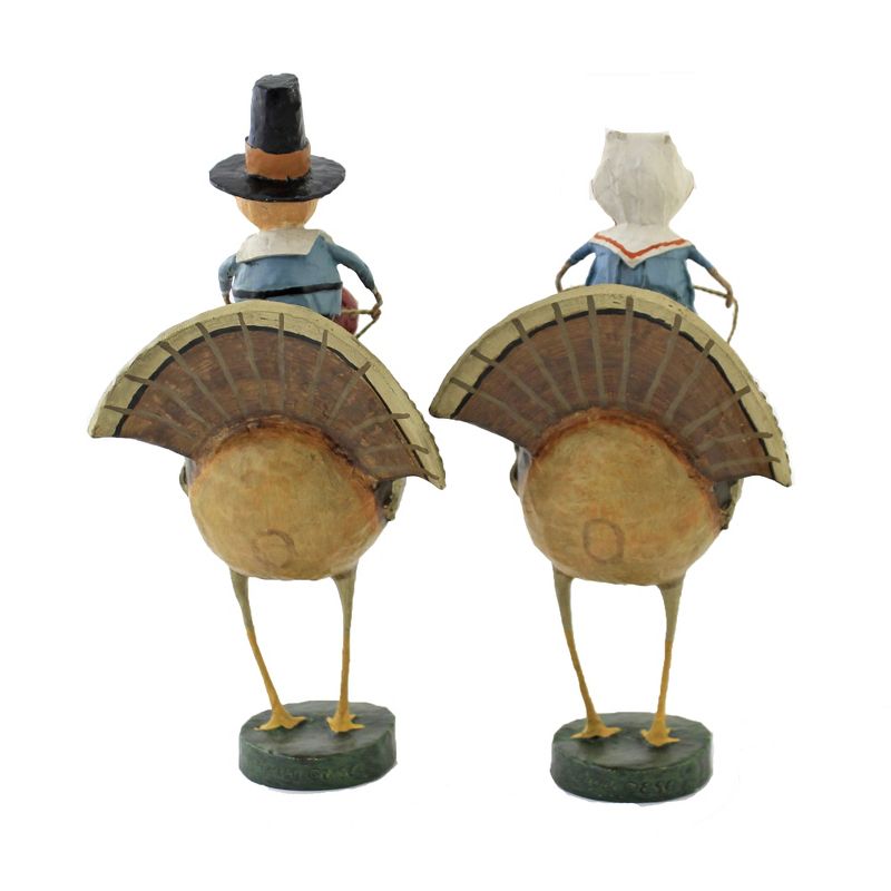 Lori Mitchell 10.0" Tom & Goody On Gobblers Pilgrims Thanksgiving  -  Decorative Figurines