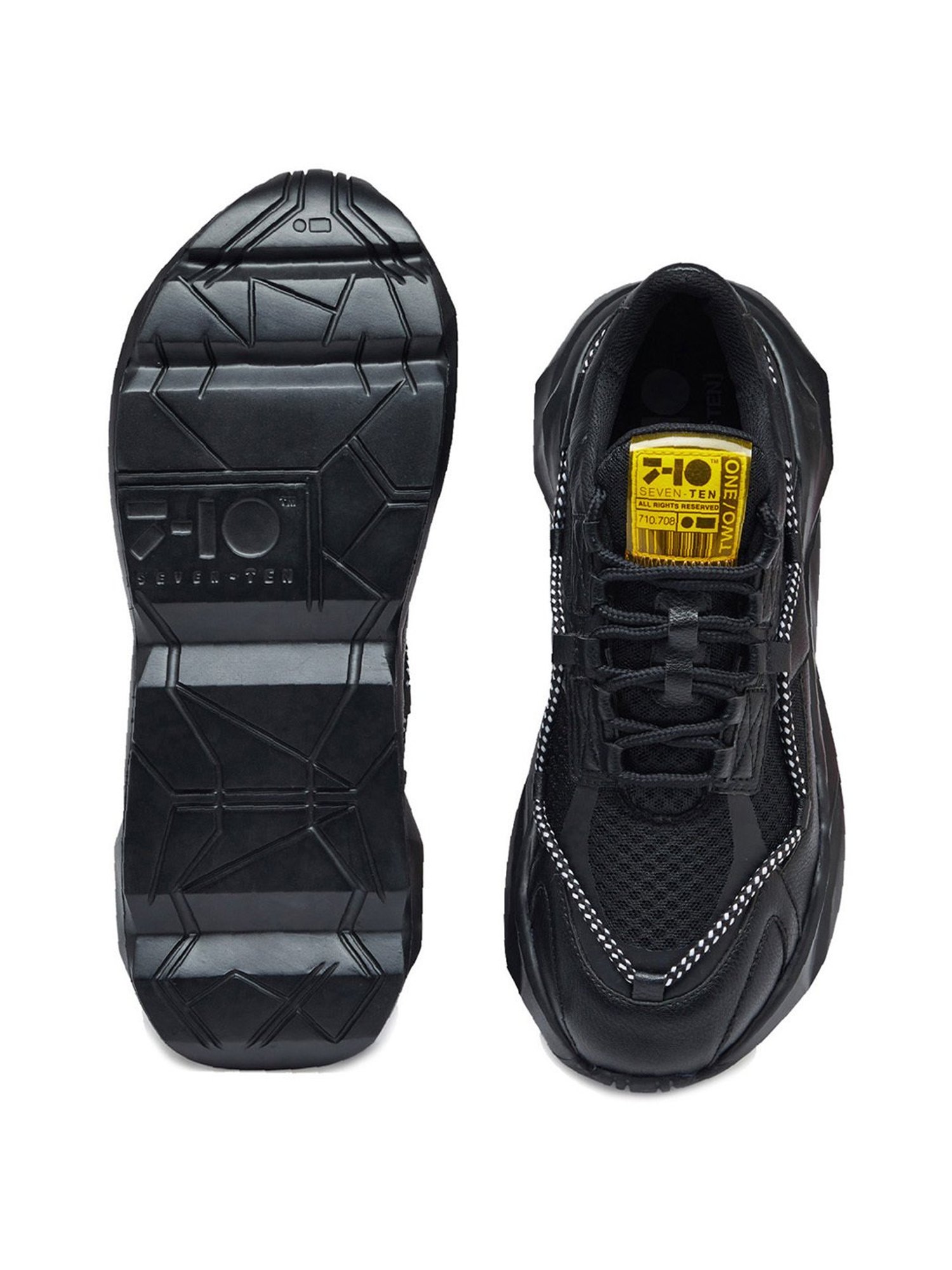 7-10 Men's 708 Elevate Street Black Chunky Sneakers