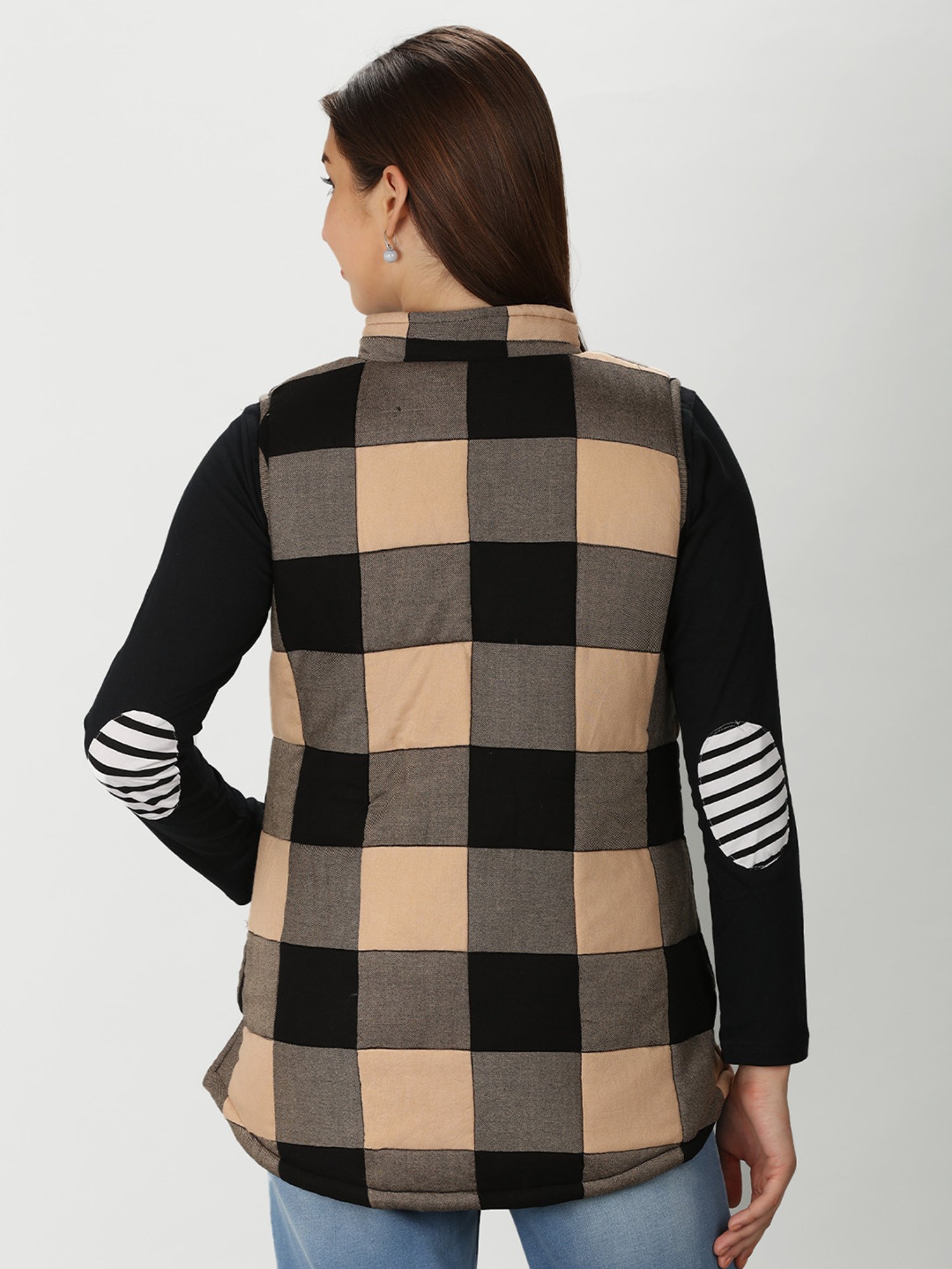 Mustard Multicolor Checks Jacket