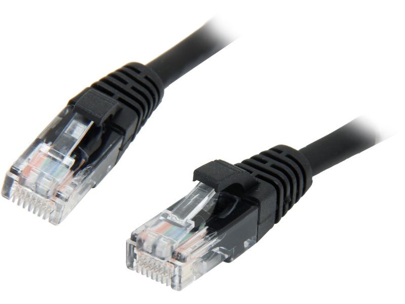 Cat 6 Ethernet Cable 50 ft Black Long Internet Network Cable High Speed Flat LAN Cable RJ45 Cord for Gaming Switch Modem Router Coupler