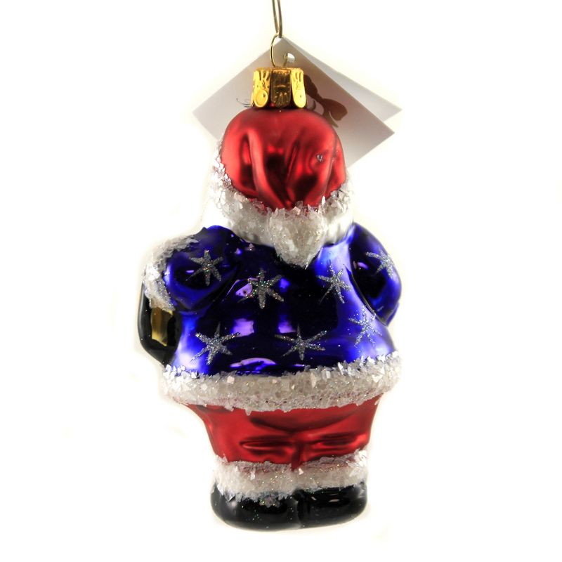 Golden Bell Collection 4.5" Patriotic Santa Ornament Stars And Stripe Christmas  -  Tree Ornaments