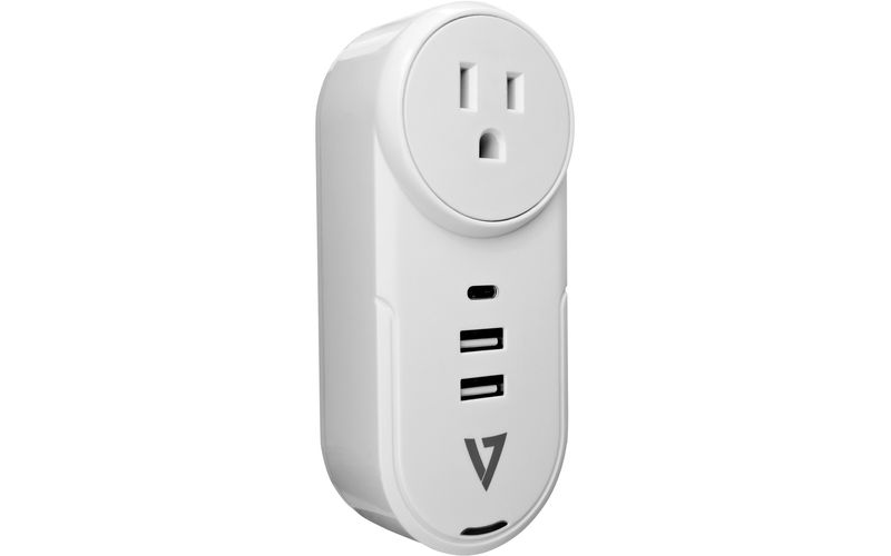 C2G 6-Outlet Surge Suppressor with (3) 1ft Outlet Saver Power Extension Cords - Receptacles: 6 x NEMA 5-15R - 270J