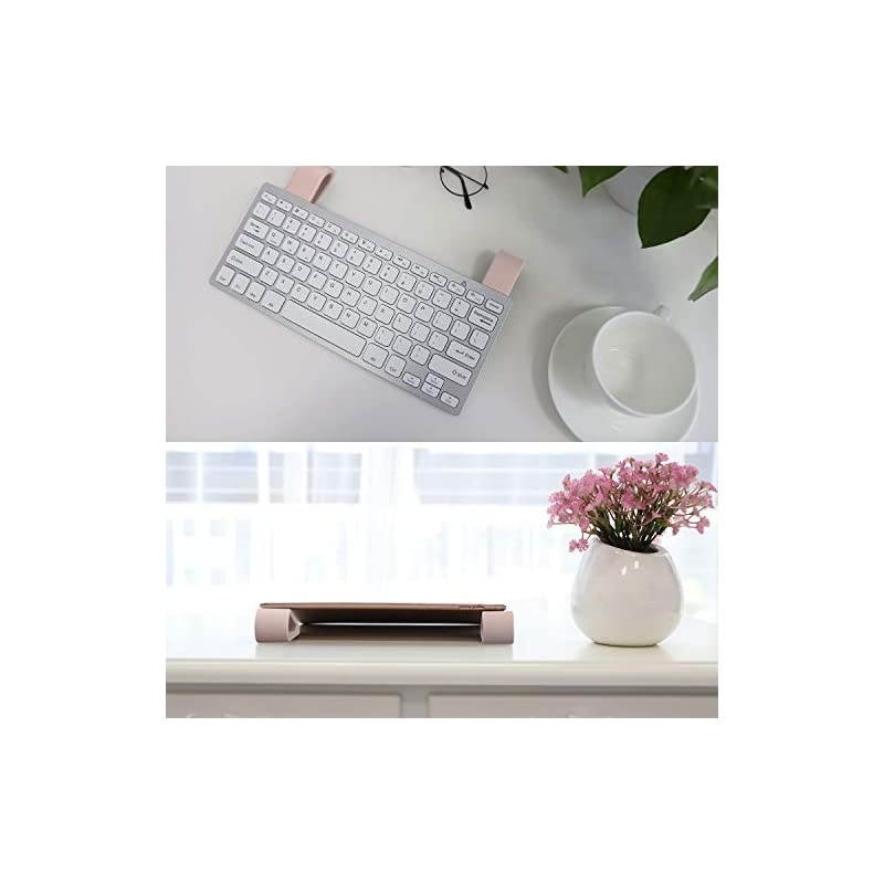 Universal Laptop/Notebook Stands, [4 Pack] Anti-Slip Durable Silicone Elevation Stand Lightweight Stable Kickstand, Ultra Compact & Portable Risers for Laptop, Tablet, Keyboard - Dusty Pink